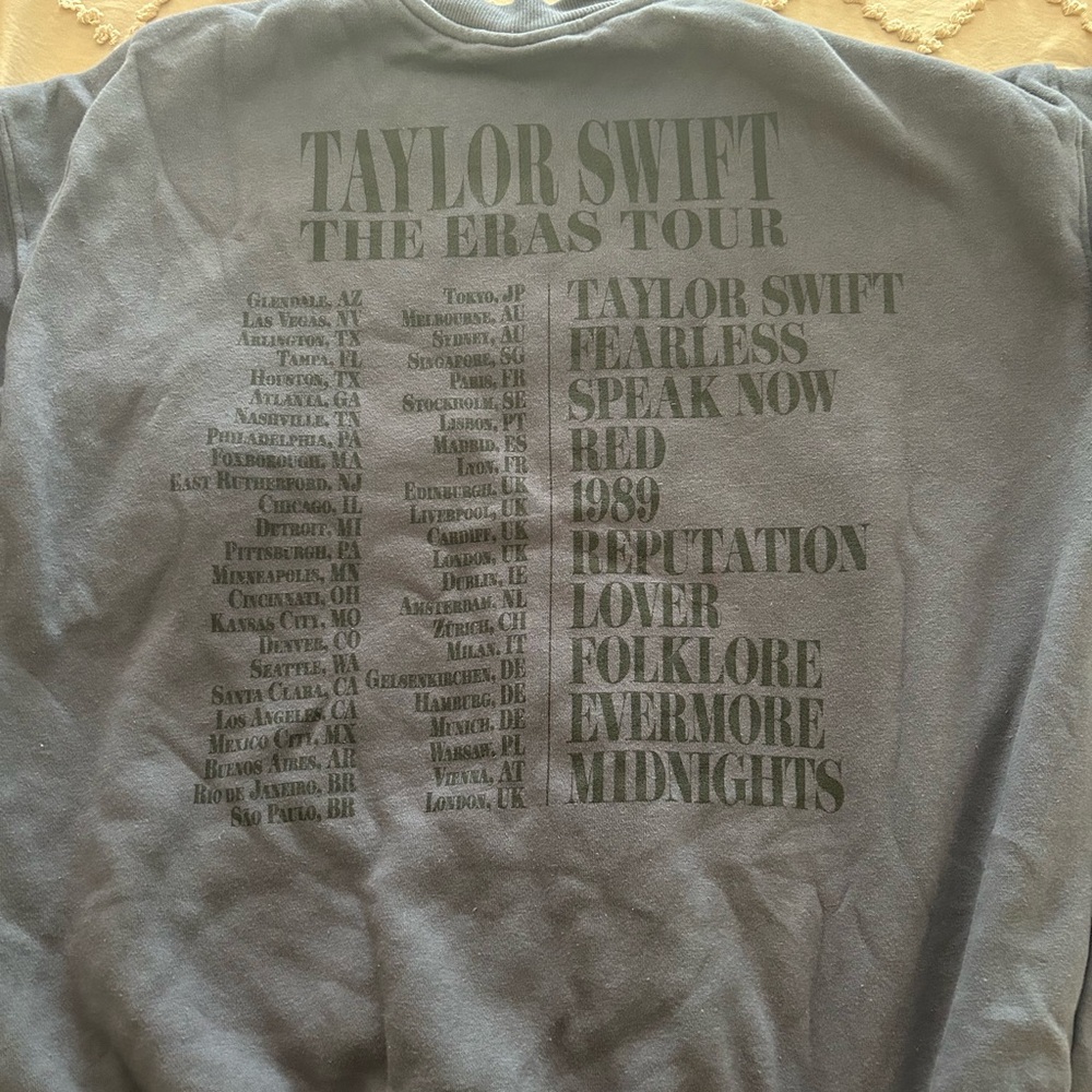 Xs blue crewneck from the eras tour